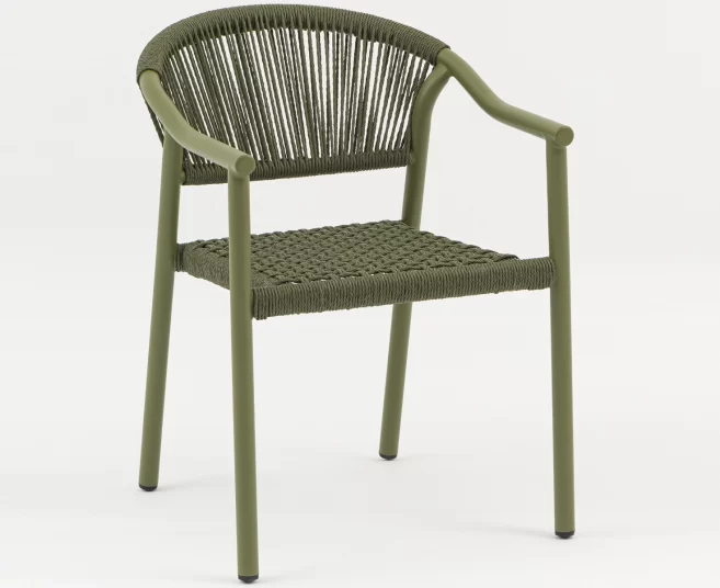 RATTAN CHAIR -GREEN