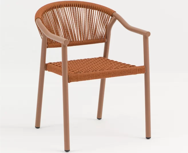 RATTAN CHAIR - ORANGE