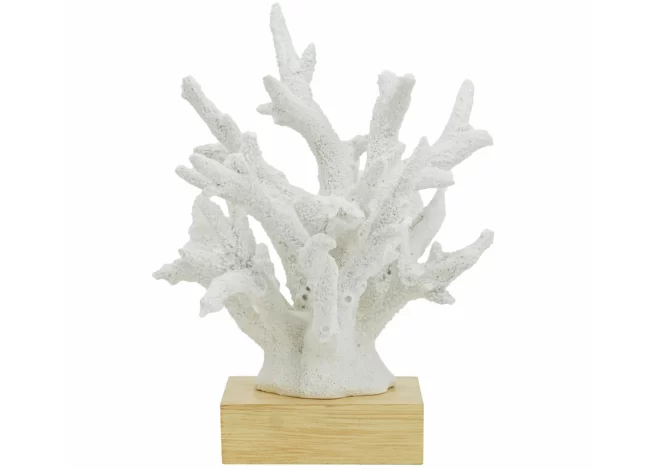 FAUX CORAL ON BASE DECOR PIECE