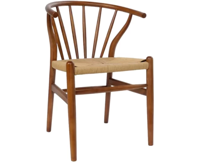 RATTAN WOODEN BISTRO CHAIR- BROWN
