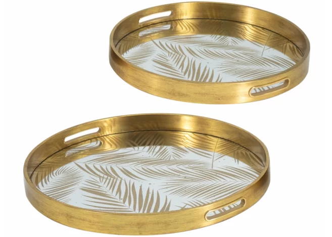 ROUND SILVER TRAYS FOR DECOR